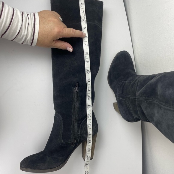 Dolce Vita DV Gray Suede Side Zip Heeled Boots size 6.5 M - Picture 16 of 17